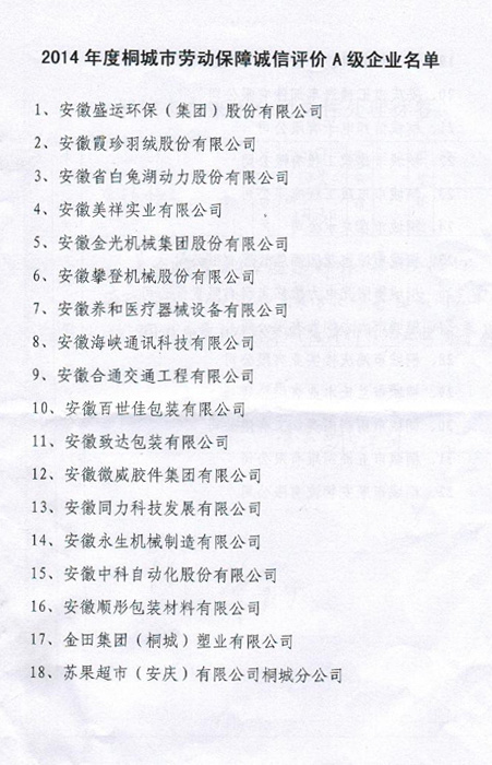 9001诚信金沙(中国)有限公司